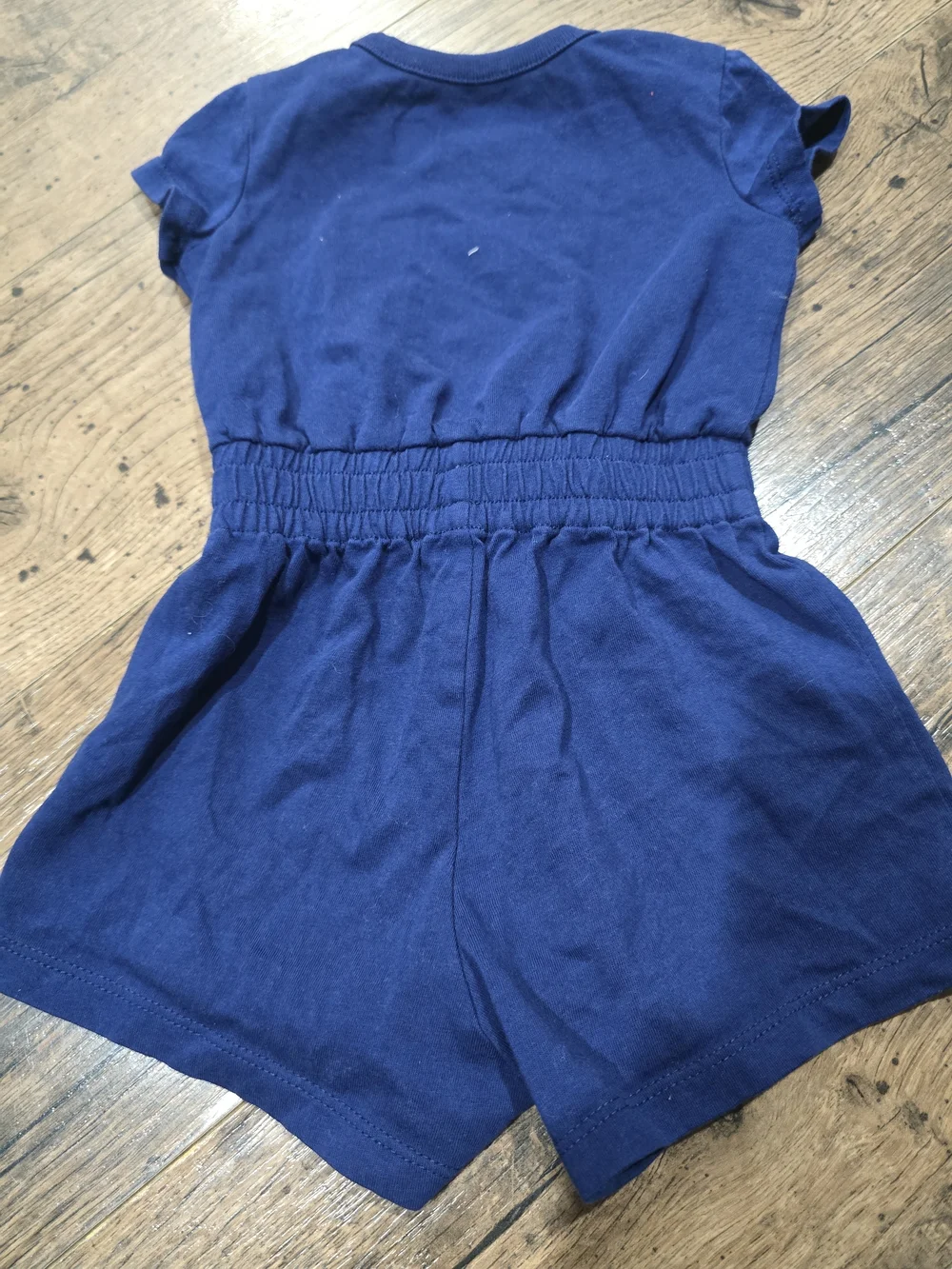 Ralph Lauren Navy Cotton Polo Embroidered Romper